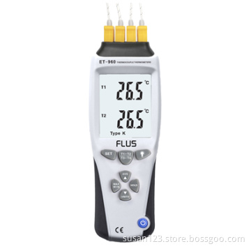 4-Channel K-Type Digital Thermometer Thermocouple Sensor